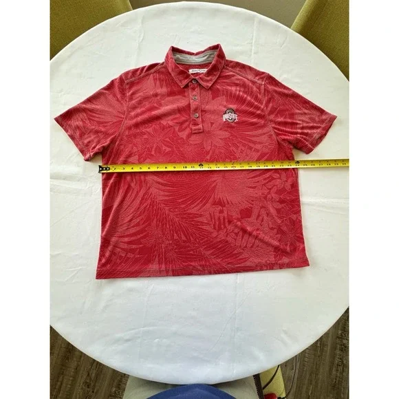 Tommy Bahama Ohio State Buckeyes IslandZone Polo Shirt Mens XL Red NCAA - Picture 4 of 12